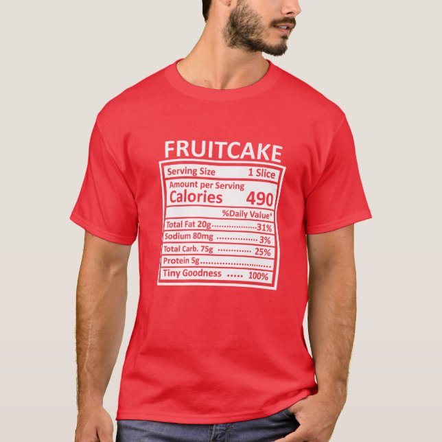 T-shirt Thanksgiving Noël Funky Fruitcake Nutrition F (Devant)