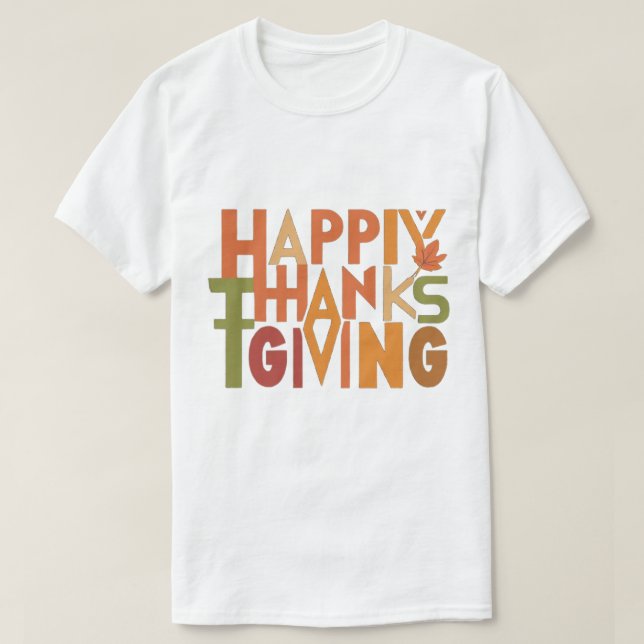 T-shirt Thanksgiving personnalisé (Design devant)