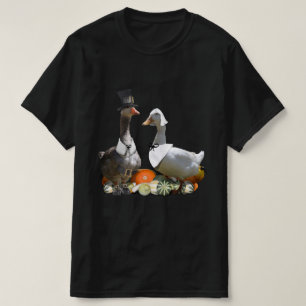 T-shirt Thanksgiving Pilgrim Canard Couple