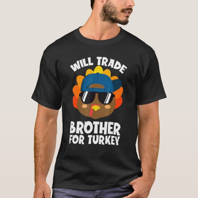 T-shirt Thanksgiving Pour Les Enfants Garçons Fera Le Comm (Devant)