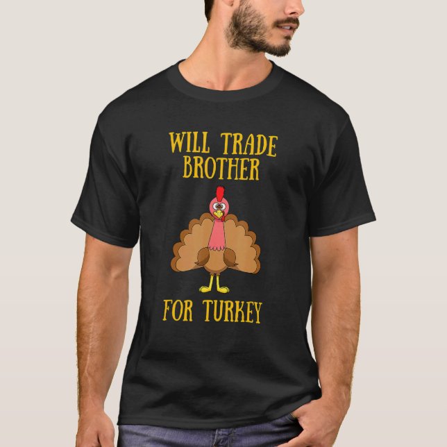 T-shirt Thanksgiving Pour Les Enfants Va Échanger Fraterni (Devant)