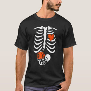 T-shirt Thanksgiving Pregnancy Faire-part Skeleton Baby