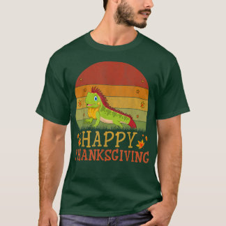 T-shirt Thanksgiving Retro Style Iguana Amateurs Thanksgiv