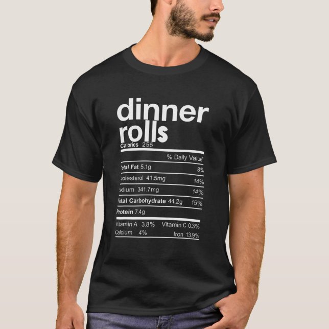 T-shirt Thanksgiving Shirt Dîner Rolls Nutrition Fix Co (Devant)