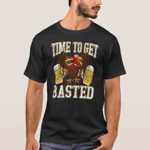 T-shirt Thanksgiving Temps De Boire Pour Se Baser La Turqu