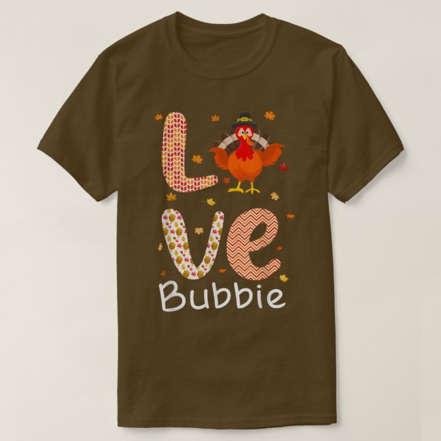 T-shirt Thanksgiving Theme Amour Bubbie Joyeux Jour De La  (Design devant)