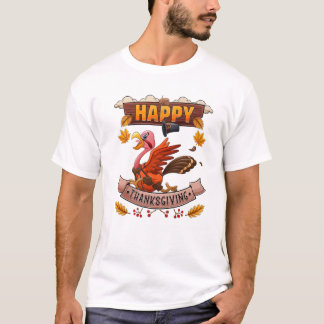 T-shirt Thanksgiving Turkey Basket-ball
