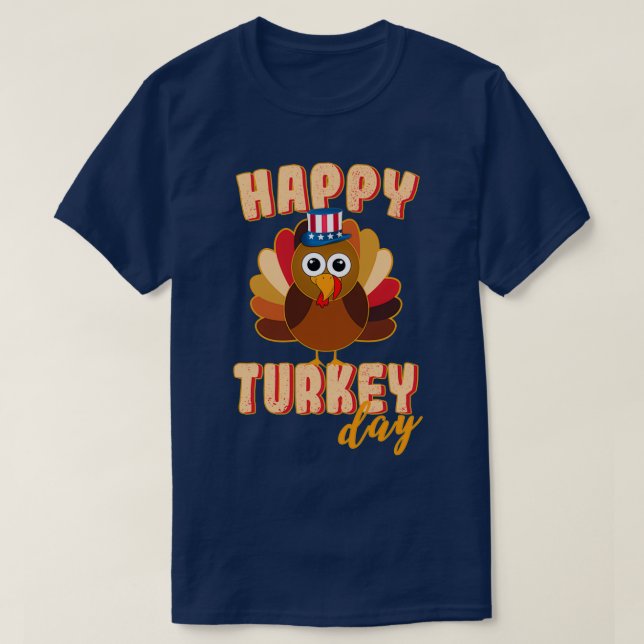 T-shirt Thanksgiving Turquie Day Drôle Thanksgiving Kids H (Design devant)