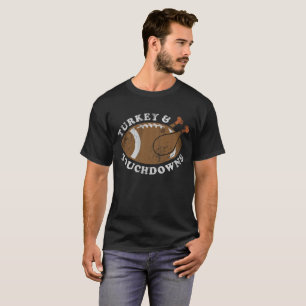 T-shirt Thanksgiving Turquie et football de touchdowns