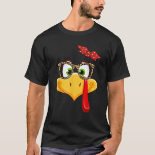 T-shirt Thanksgiving Turquie Face Empreintes de léopard lu