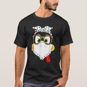 T-shirt Thanksgiving Turquie Face Empreintes de léopard lu