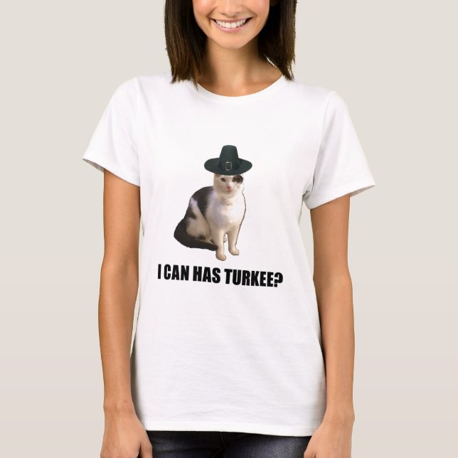 T-shirt Thanksgiving Turquie Lolcat (Devant)