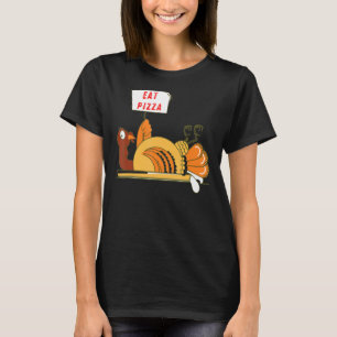 T-shirt Thanksgiving Turquie Mange Pizza Adulte Vega Enfan