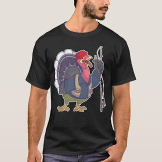 T-shirt Thanksgiving Turquie Pêcheur Rod Gobble Novelty A