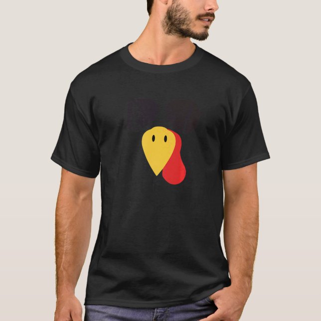 T-shirt Thanksgiving Turquie visage jumelé costume de fami (Devant)