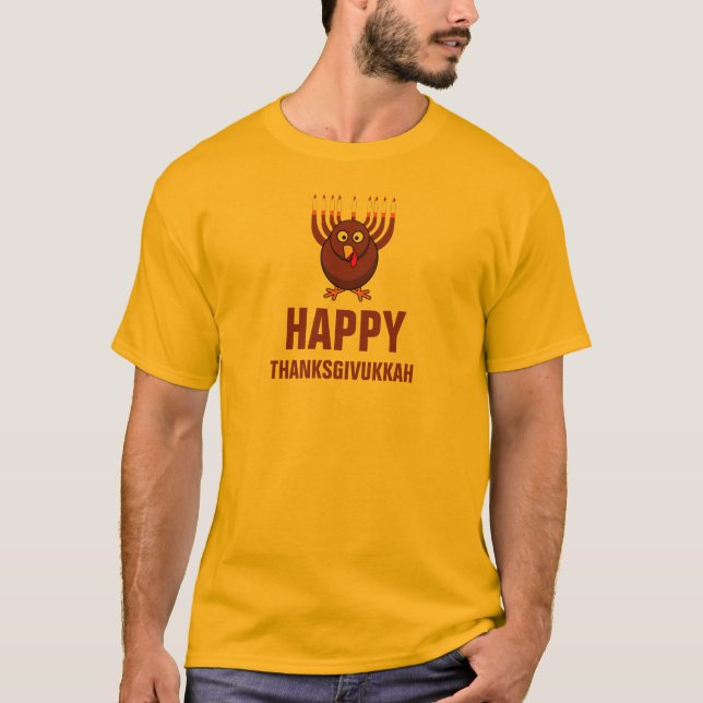 T-shirt Thanksgivukkah heureux 2013 (Devant)