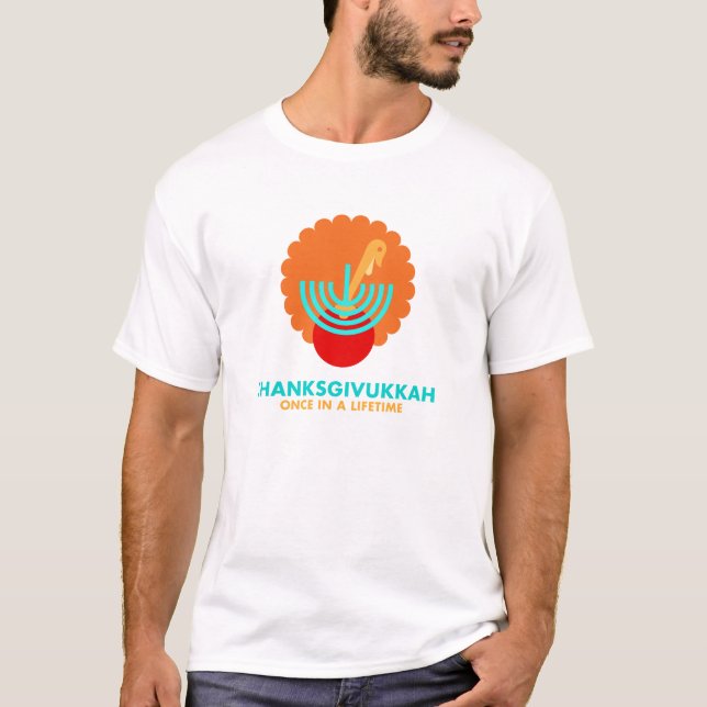 T-shirt thanksgivukkah un dans la vie (Devant)
