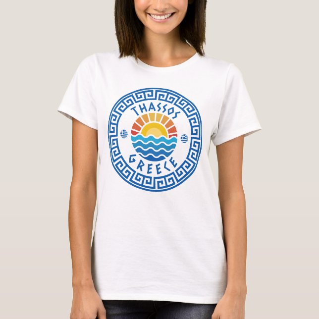 T-shirt Thassos, Grèce - Sunshine And Sea Women (Devant)