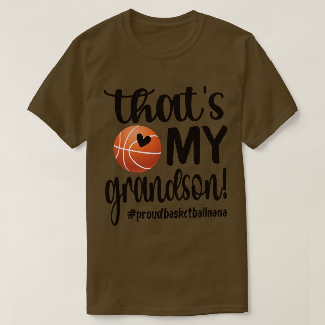 T-shirt Thats My Grandson Basketball Nana Basketball Grand (Design devant)
