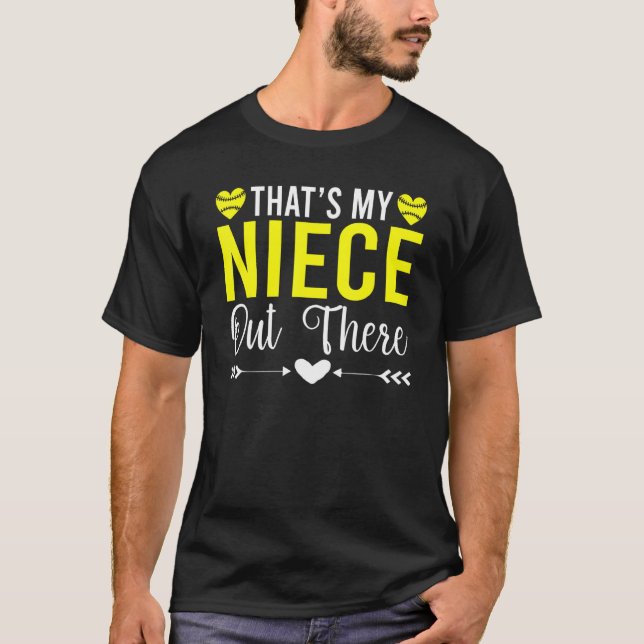 T-shirt Thats my Niece out there Softball Aunt (Devant)