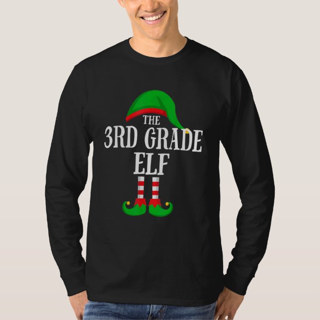 T-shirt The 3rd Grade Elf Family Group Matching Christmas  (Devant)