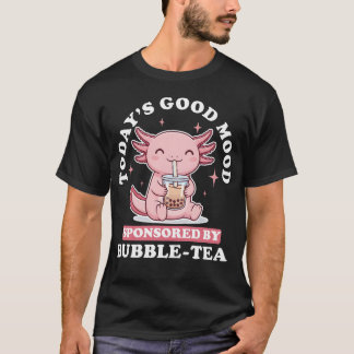 T-shirt Thé à bulles Kawaii Axolotl de bonne humeur d'aujo
