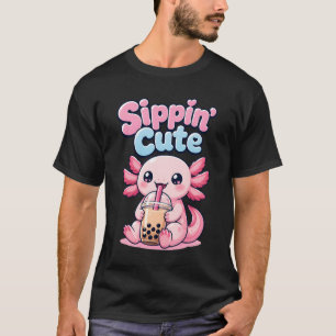 T-shirt Thé à bulles Sippin Cute Kawaii Axolotl