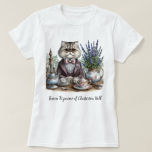 T-shirt Thé à la mode victorienne pour gentleman chat