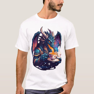T-shirt Thé à l'heure du dragon | Dragon brassant du thé