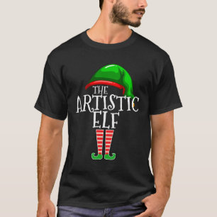 T-shirt The Artistic Elf Group Matching Family Christmas G