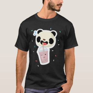 T-shirt Thé aux bulles Panda Boba Thé Crème glacée d'anim