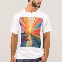 The beauty of the sunset on canvas