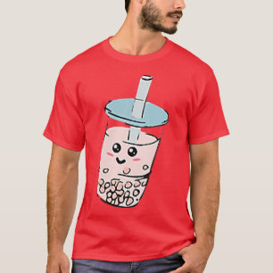 T-shirt Thé Boba, Thé à bulle - Cute Kawaii Lait Thé Louve