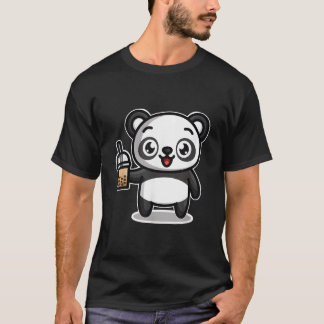 T-shirt Thé Bubble Boba Kawaii Ours Panda