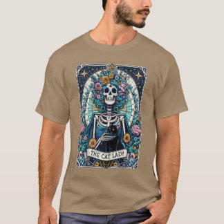 T-shirt The Cat Ladyarot Card Skeleton Cat Mom Cat Lover f