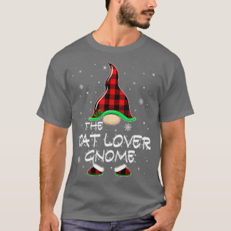 T-shirt The Cat Lover Gnome Buffalo Plaid Matching Family 