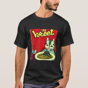 T-shirt The Cat Who Loves Spaghetti  Kitten Kitty Vintage 