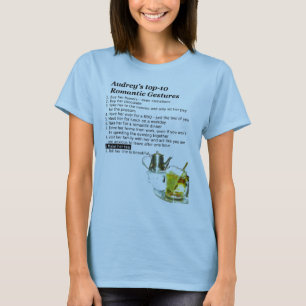 T-shirt Thé-Chemise romantique de geste