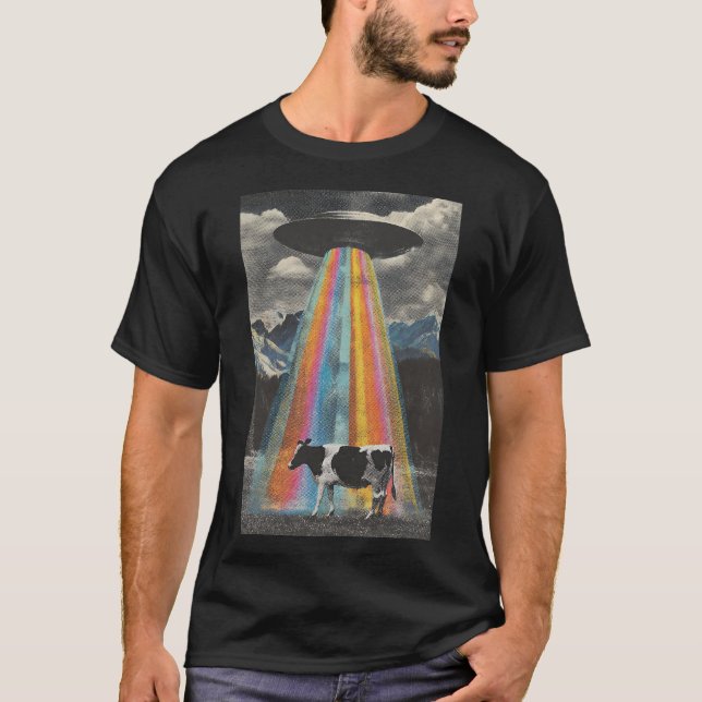 T-shirt The cow abducted to space (Devant)