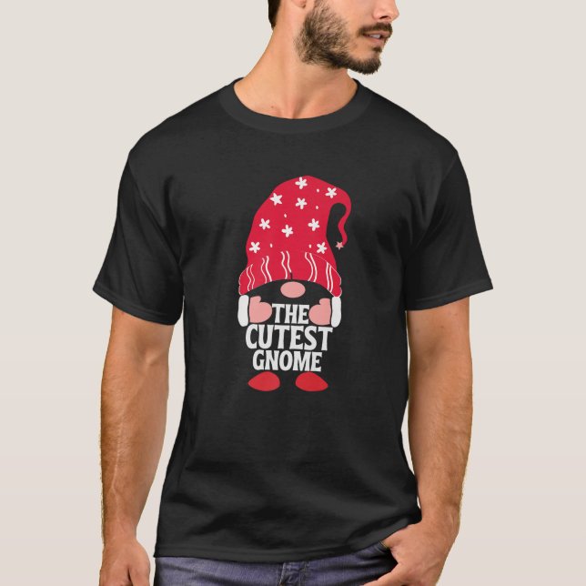 T-shirt The Cutest Gnome Funny Matching Family Group Chris (Devant)