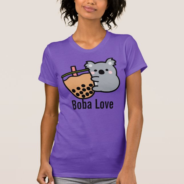 T-shirt Thé de bulle et ours de Koala (Devant)