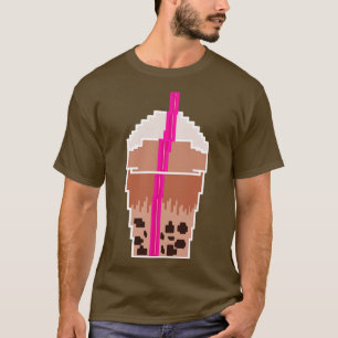 T-shirt Thé de lait Boba Pixelé