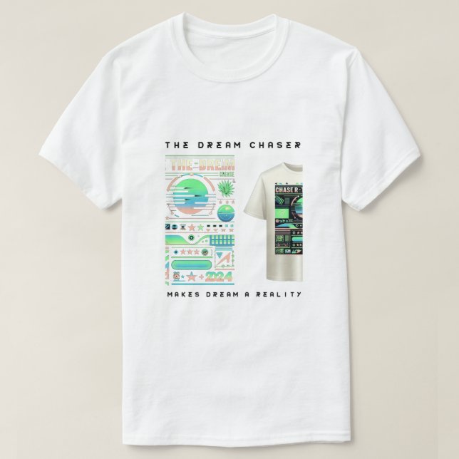 T-shirt "The Dream Chaser" Conception abstraite vibrante (Design devant)
