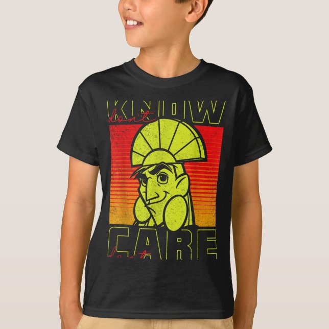 T-shirt The Emperor's New Groove Kuzco Don't Know Don't Ca (Devant)
