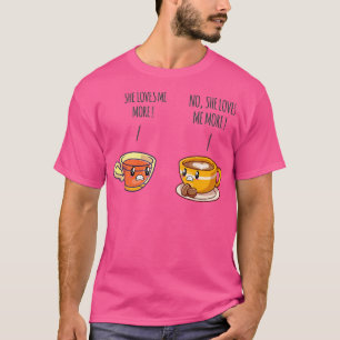 T-shirt Thé et café amoureux cadeau