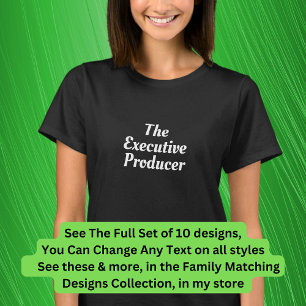 T-shirt The Executive Producer, etc Matching Music Family 