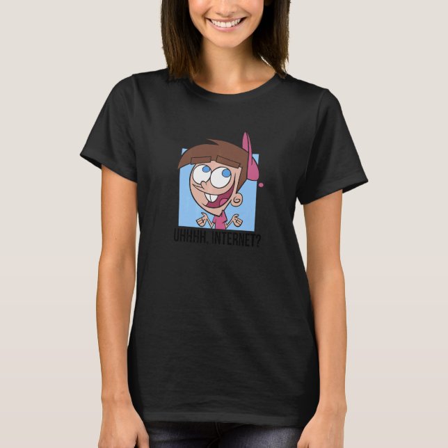 T-shirt The Fairly OddParents Timmy Graphic Uhhhh Internet (Devant)