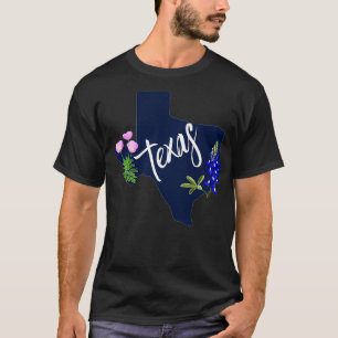 T-shirt Thé Fleur sauvage Chalkboard Accueil State Bluebon