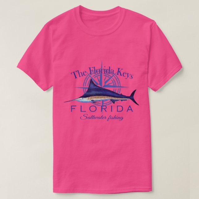 T-shirt The Florida Keys Florida Sailfish Billfish Saltwat (Design devant)