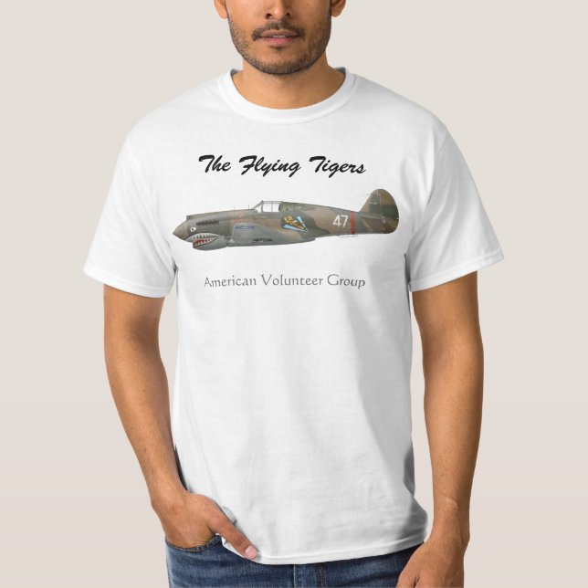 T-shirt The Flying Tigers P-40 (Devant)